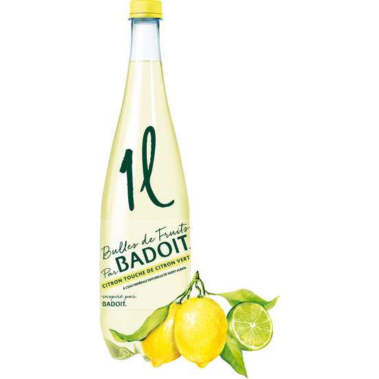Eau Gazeuse Aromatisée Citron Vert 1 L - BADOIT