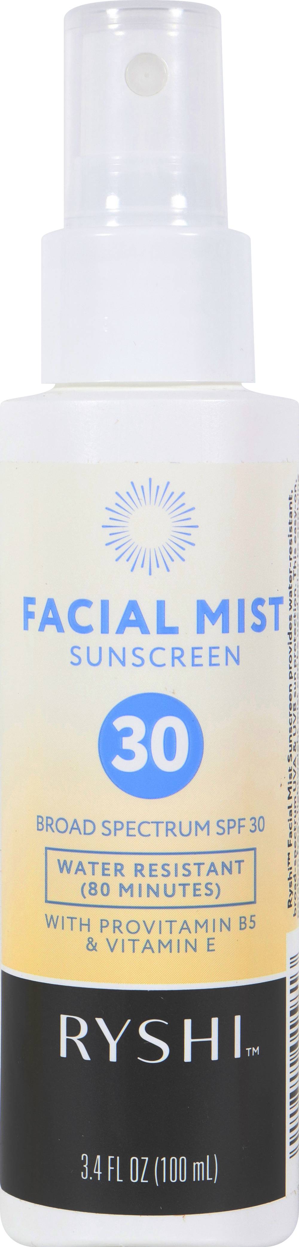 Ryshi Face Mist Sunscreen - SPF30, 3.4 fl oz