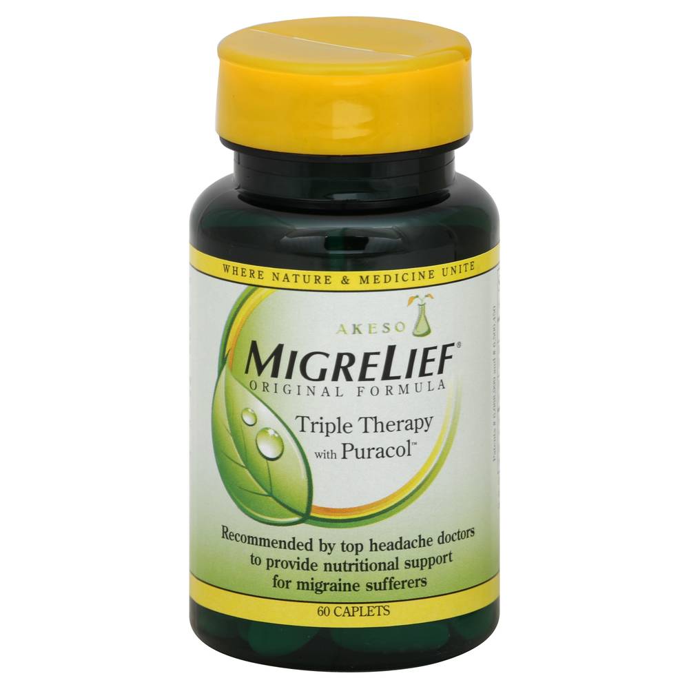 Akeso Migrelief Triple Therapy With Puracol Capsules (60 ct)