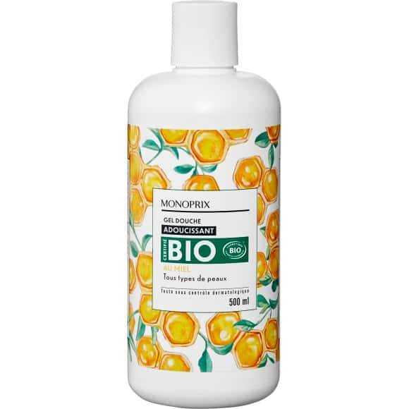 Monoprix Bio Monoprix Bio Gel Douche   Miel 500Ml Le Flacon De 500 Ml