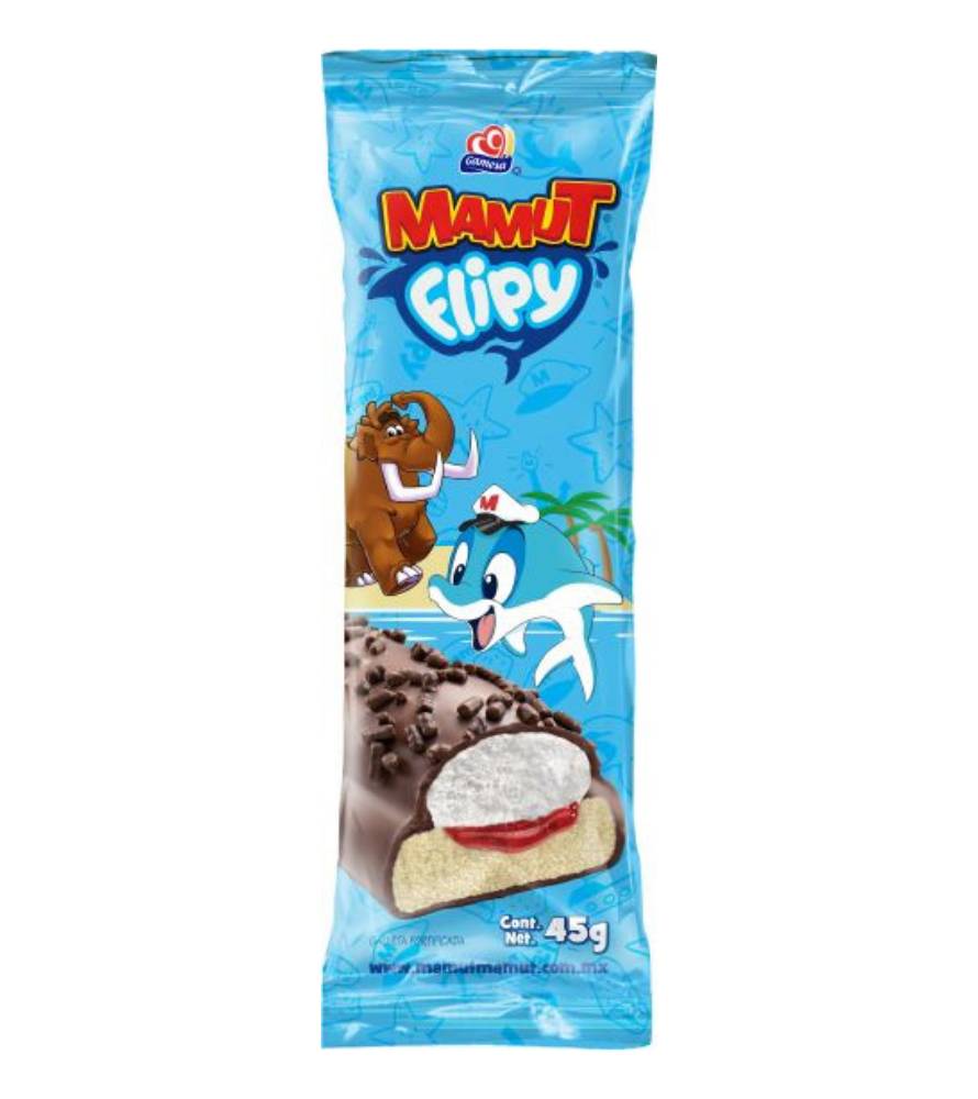 Gamesa · Mamut flipy galleta galleta cubierta de chocolate y rellena de crema (45 g)