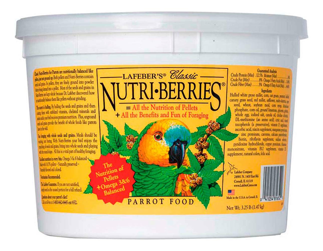 Lafeber's Nutri-Berries Parrot Food (3.25 lbs)