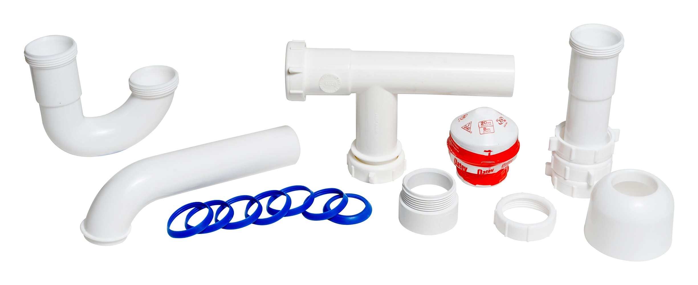 Oatey Sure-Vent 1-1/2-in. x 2-in. Air Admittance Valve Installation Pack with 20 DFU Branch or 8 DFU Stack with PVC Sch 40 Adapter