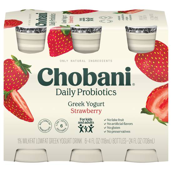 Chobani Probiotic Raspberry Acai Berry Lowfat Yogurt Drink (6 ct, 24 fl oz)