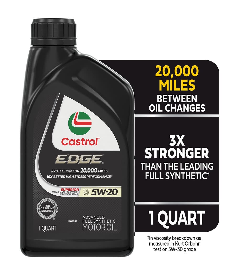 CASTROL EDGE 5W-20 Advanced Full Synthetic Motor Oil, 1 Quart