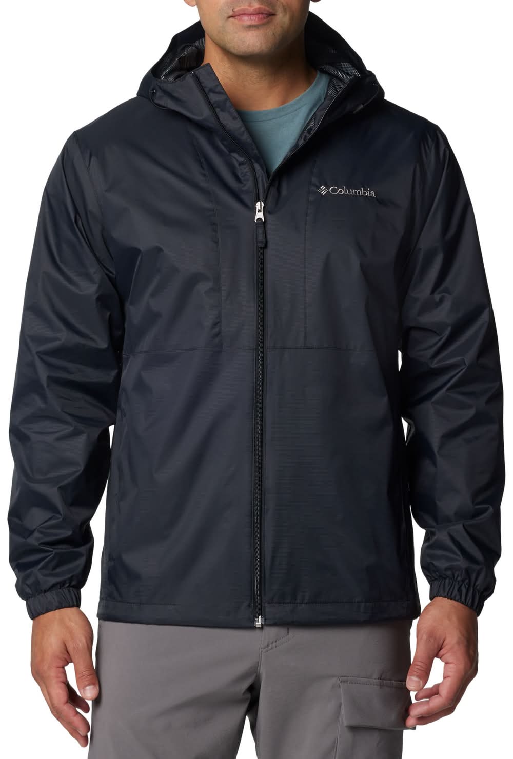 Columbia Men's Glenbrook Bend Rain Jacket (Black, M)