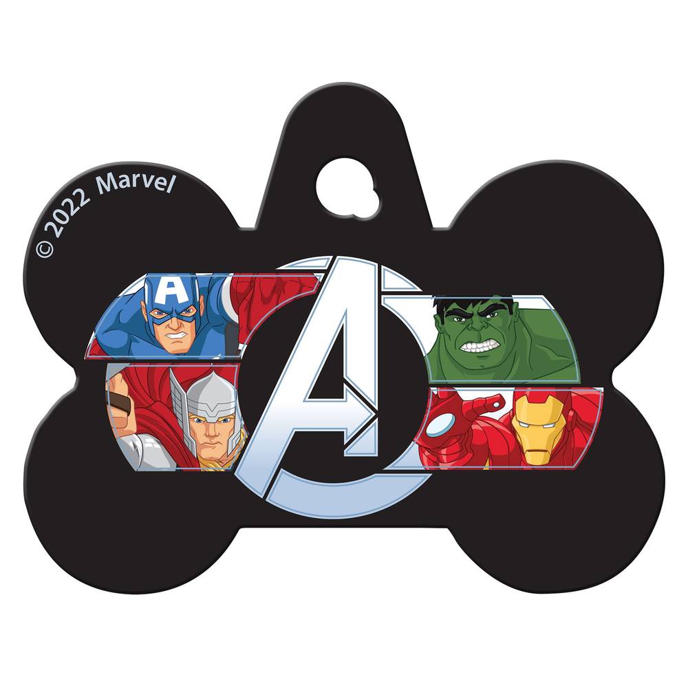 TagWorks® Marvel Characters Bone Pet ID Tag (Color: Multi Color)