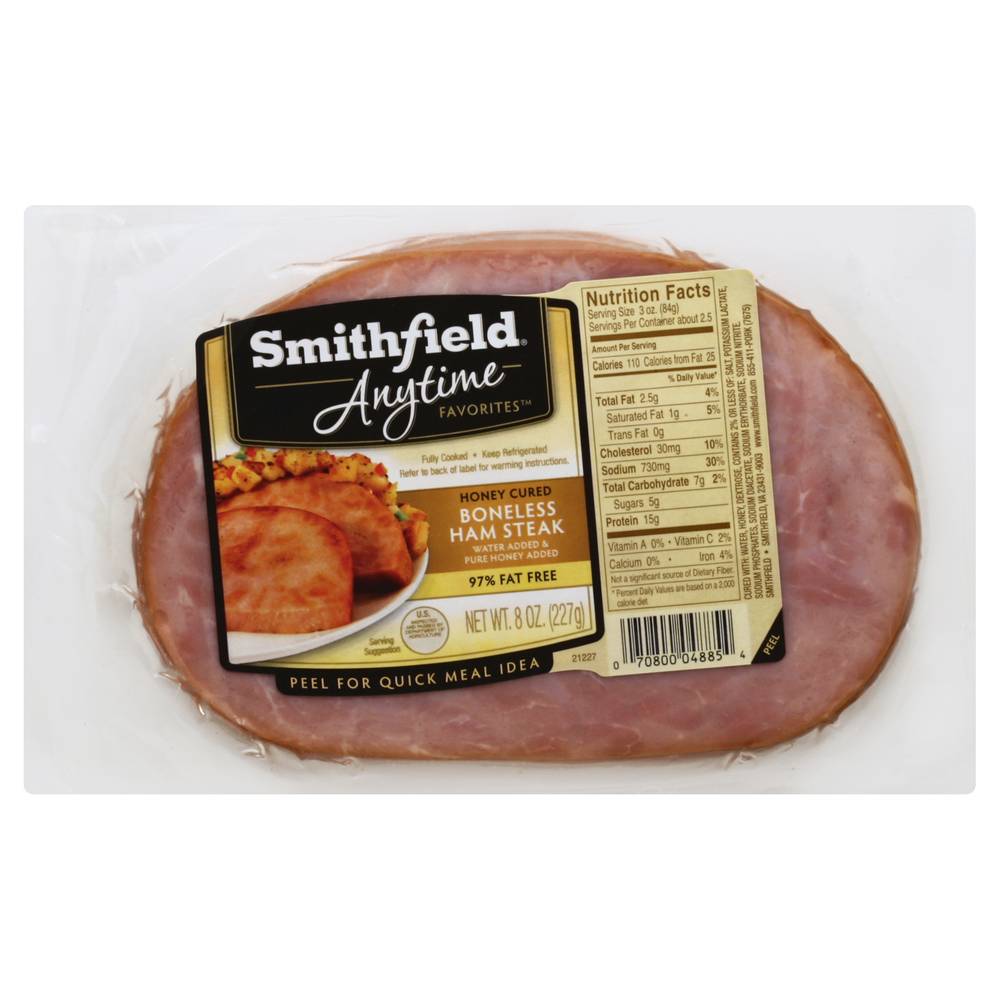 Smithfield Honey Cured Boneless Ham Steak (8 oz)