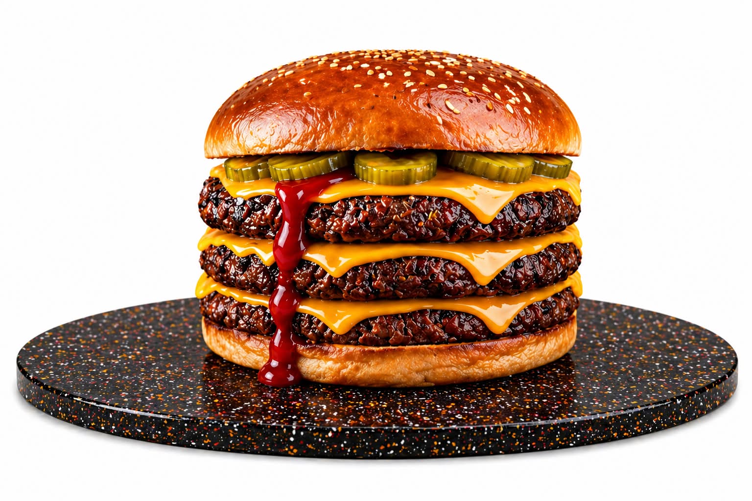 Triple cheese burger