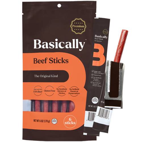 Basically Premium Original Beef Sticks (6 oz, 6 ct)