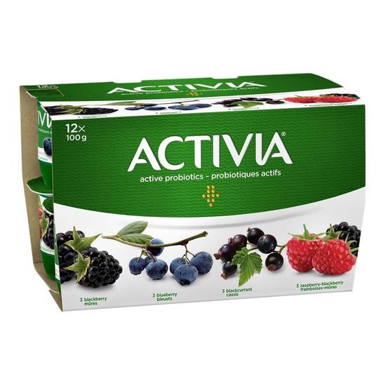Activia Probiotic Yogurt Assorted Flavours (12x100g)