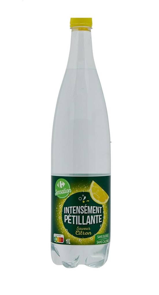 Carrefour Sensation - Eau pétillante saveur citron (1 L)