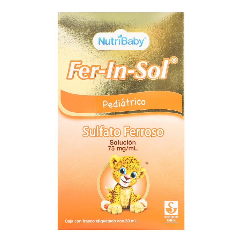 Nutri baby fer-in-sol sulfato ferroso solución pediátrica 75 mg