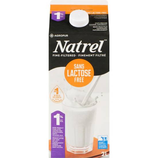 Natrel lait sans lactose partiellement écrémé 1% - lactose free partly skimmed 1% milk (2 l)
