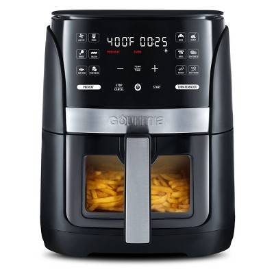 Gourmia 6-Qt Digital Window Air Fryer With 12 Presets, Black