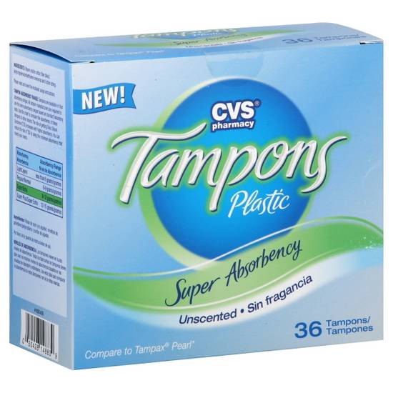 Cvs Pharmacy Plastic Super Absorbency Unscented Tampons