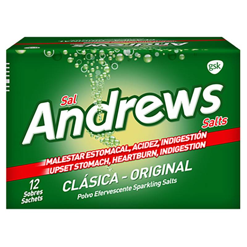 Antiácido Efervescente Sal Andrews Original Caja 12 Uds