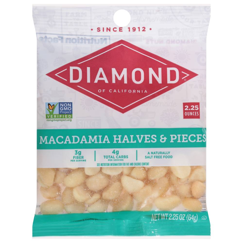 Diamond Macadamia Halves & Pieces (2.25 oz)