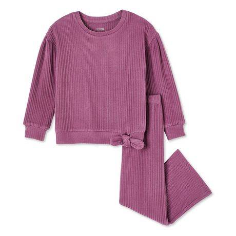 George Toddler Girls'' Hacci 2-Piece Set (Color: Purple, Size: 2T)