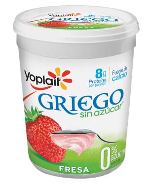 Yoplait · Yogurt griego sin azúcar sabor fresa (1 kg)