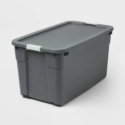 Brightroom Latching Storage Tote Box 45 Gal, Gray