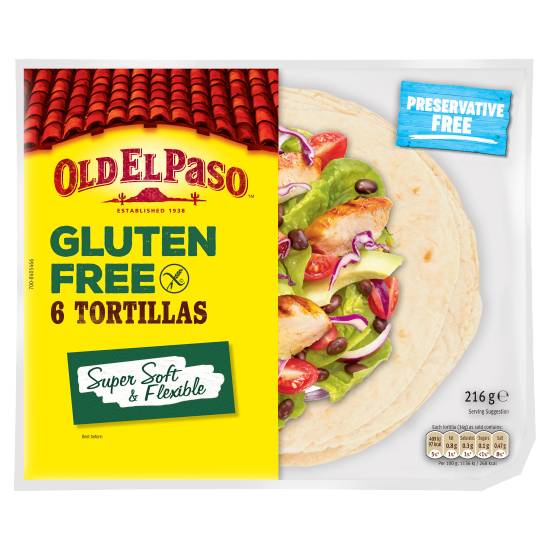 Old El Paso Gluten Free Regular Original Tortillas (216g)