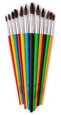 Creatology Natural Bristle Paintbrushes Ages 3+, Assorted, Assorted (0.01 oz, 12 ct)