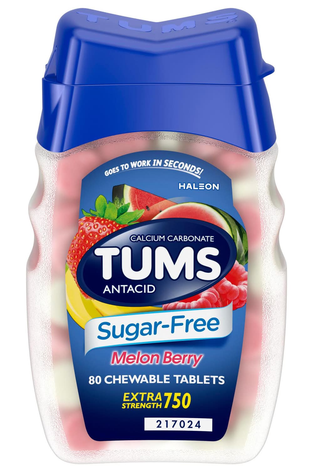 Tums Sugar-Free Melon Berry Antacid Chewable Tablets (4.8 oz)