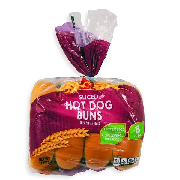 Sunny Select Sliced Hot Dog Buns (8 ct)