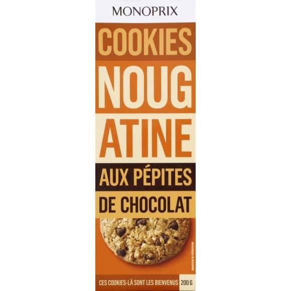 Monoprix Cookies Nougatine Aux Pépites De Chocolat Le Paquet De 200 G