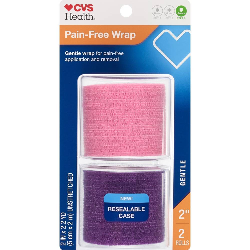 CVS Health Breathable Gentle Tape, Pink & Purple, 2 CT