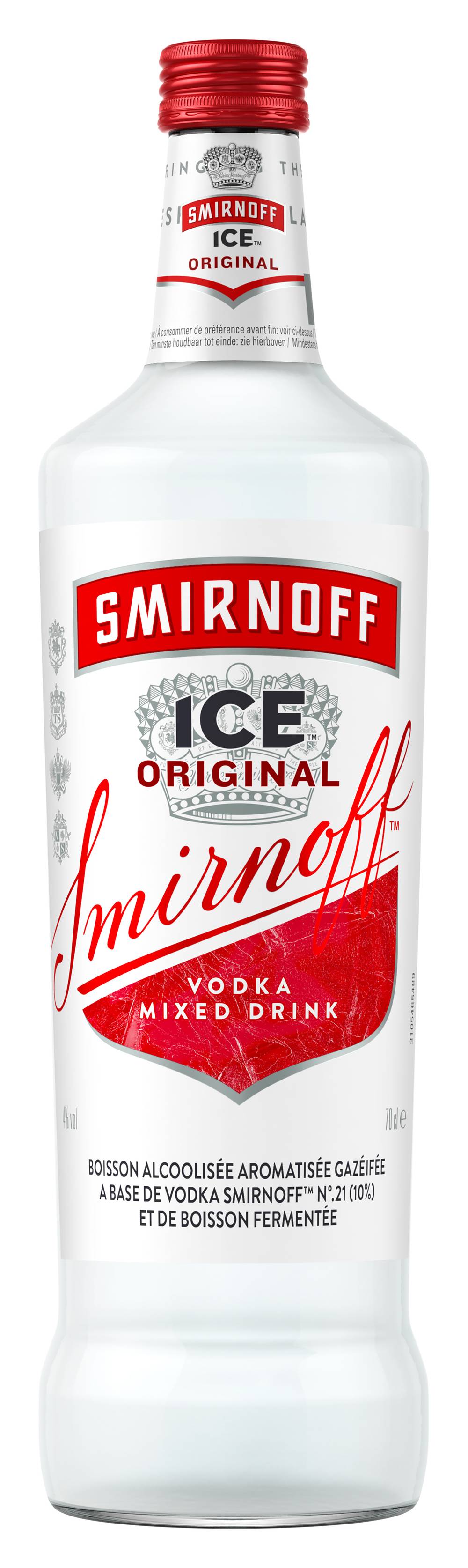 Smirnoff - Boisson alcoolisée gazeuse à base de vodka (700ml)