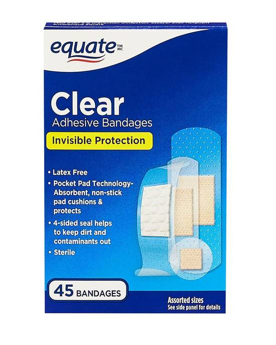 Equate Clear Adhesive Bandages Invisible Protection (45 units)