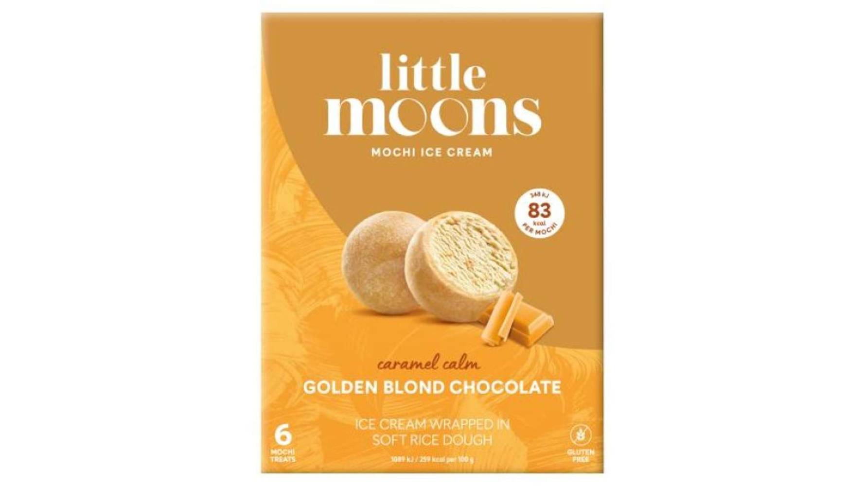 Little Moons Mochis glaces Chocolat Blanc Caramel La boite de 6,192g