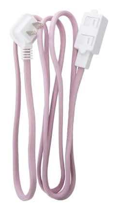 Tangle-Free Extension Cord With Angled Plug 6ft Pink