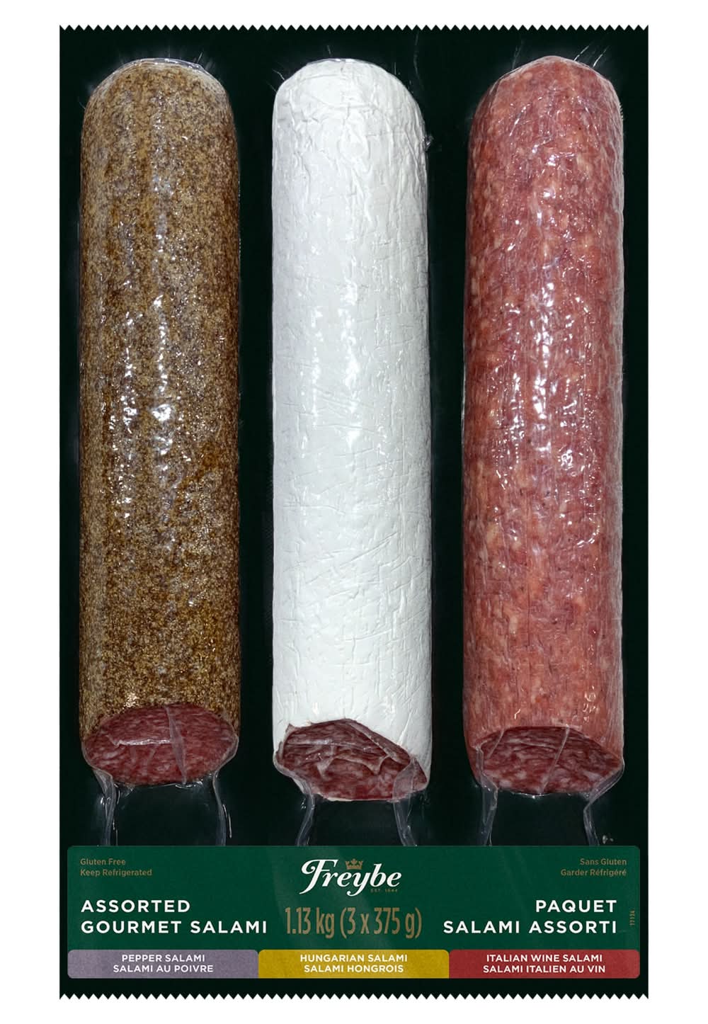 Paquet Salami Assorti 3X375G / Assorted Gourmet Salami 3X375G