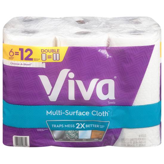 Viva Multi-Surface Cloth Choose-A-Sheet 2-ply Paper Towels (6 ct)