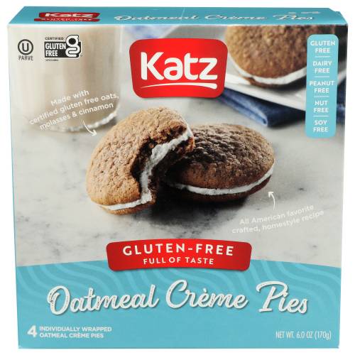 Katz Gluten Free Oatmeal Creme Pies 4 Pack