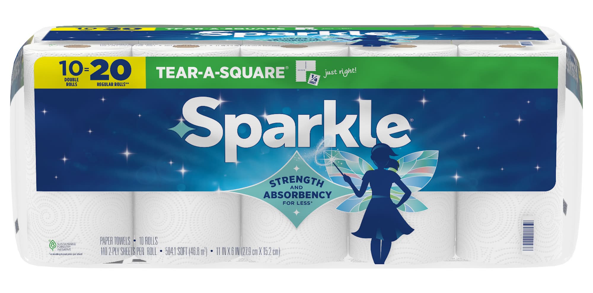 Sparkle Paper Towels, 11x6 in (10 ct)