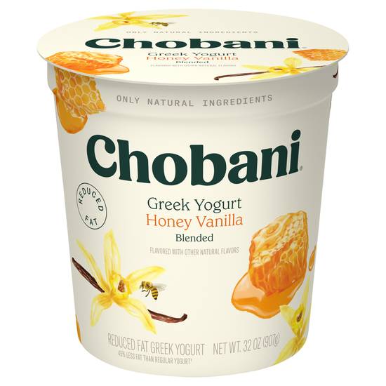 Chobani Greek Blended Reduced Fat Yogurt (honey-vanilla)
