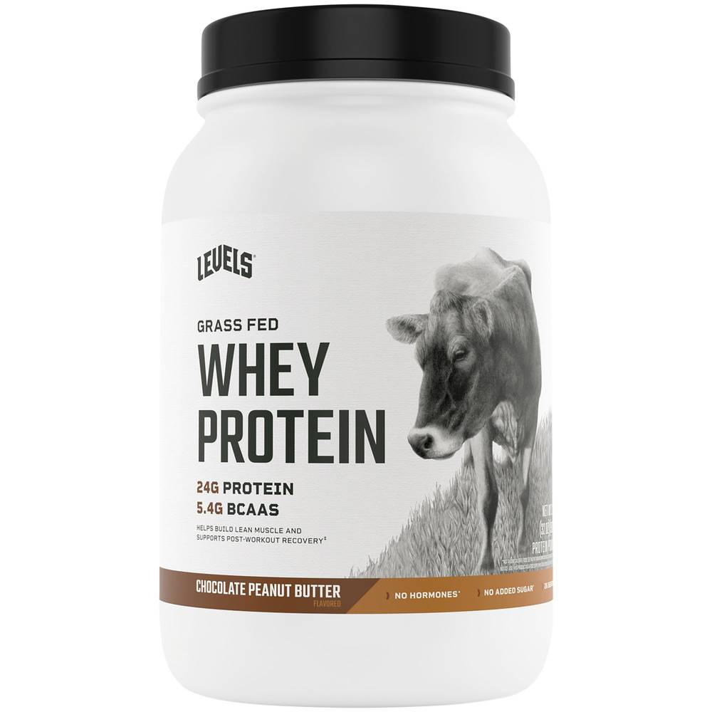 Levels Grass Fed Whey Protein, Chocolate Peanut Butter (32 oz)