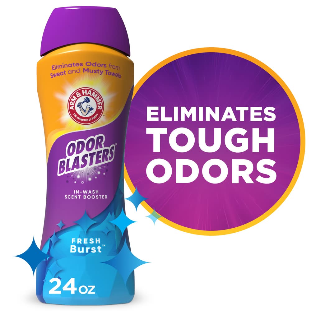 Arm & Hammer Odor Blasters Clean Scentsations In-Wash Laundry Scent Booster, Fresh Burst (24 oz)