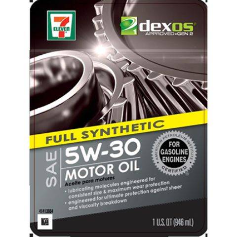 7-Eleven Dexos Full Synthetic 5w 30 Motor Oil