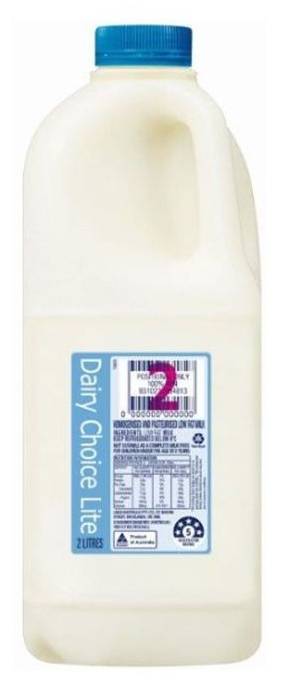 Dairy Choice Lite Milk 2L