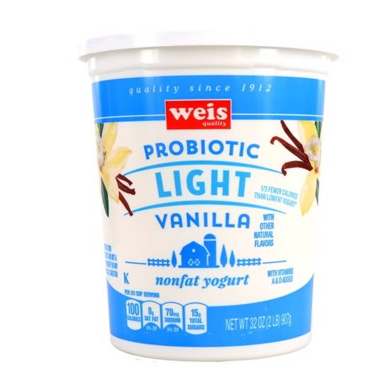 Weis Quality Probiotic Nonfat Yogurt (vanilla)