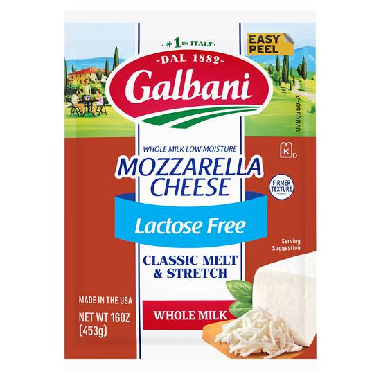 Galbani Lactose Free Whole Milk Mozzarella Cheese (16 oz)