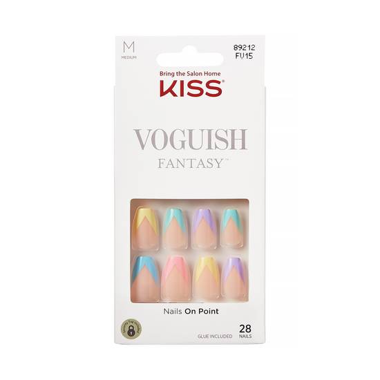 KISS Voguish Fantasy French Designs Fake Nails, `Candies�, 28 Count