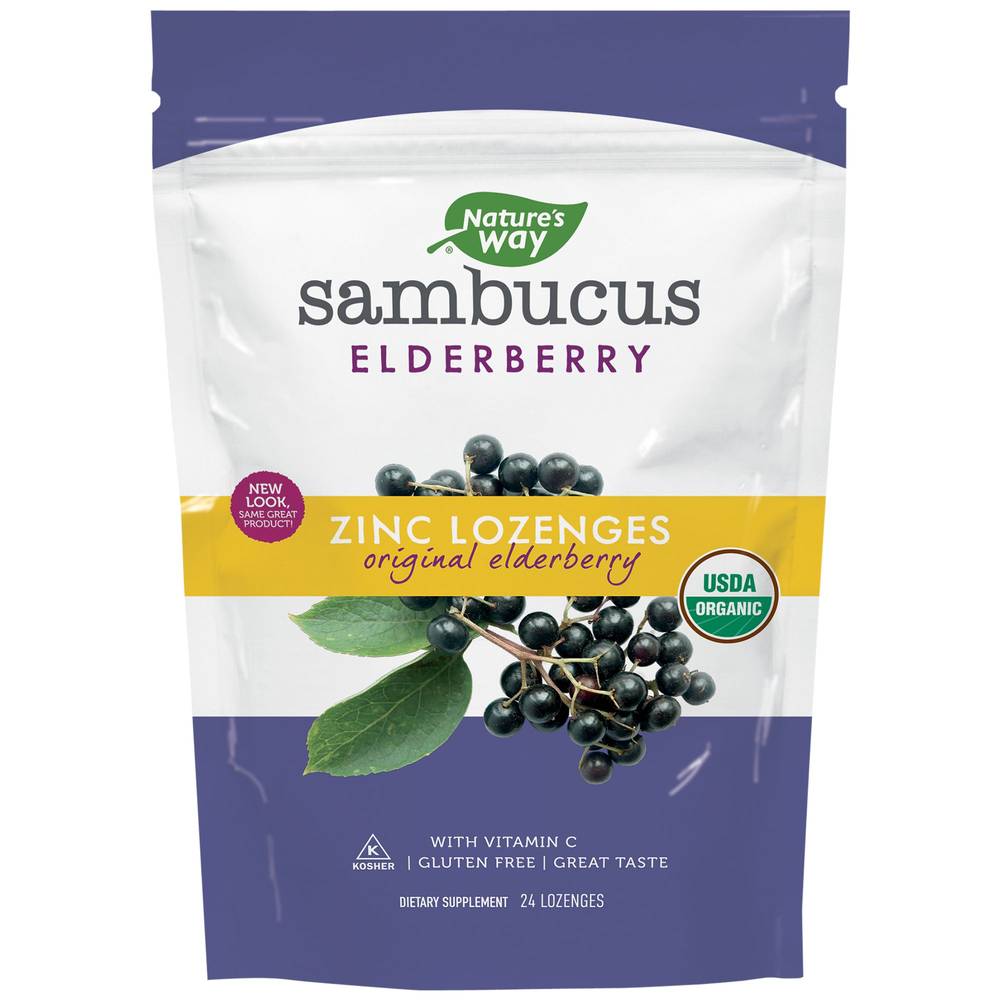 Nature's Way Organic Sambucus Zinc Lozenges (elderberry)