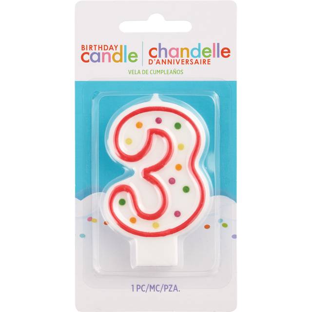 Chandelles D’Anniversaire Number-3 Birthday Candle