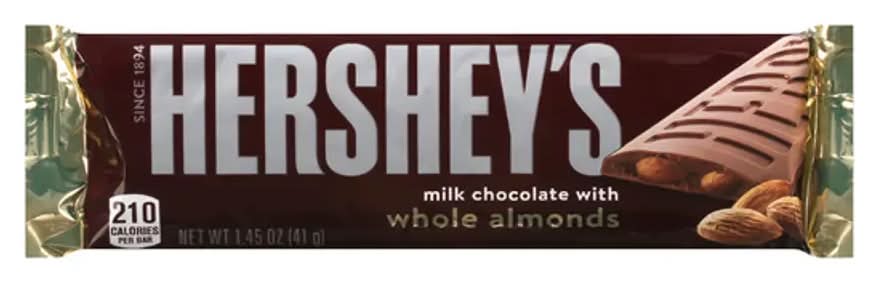 Hershey's Milk Chocolate Almonds Candy Bar